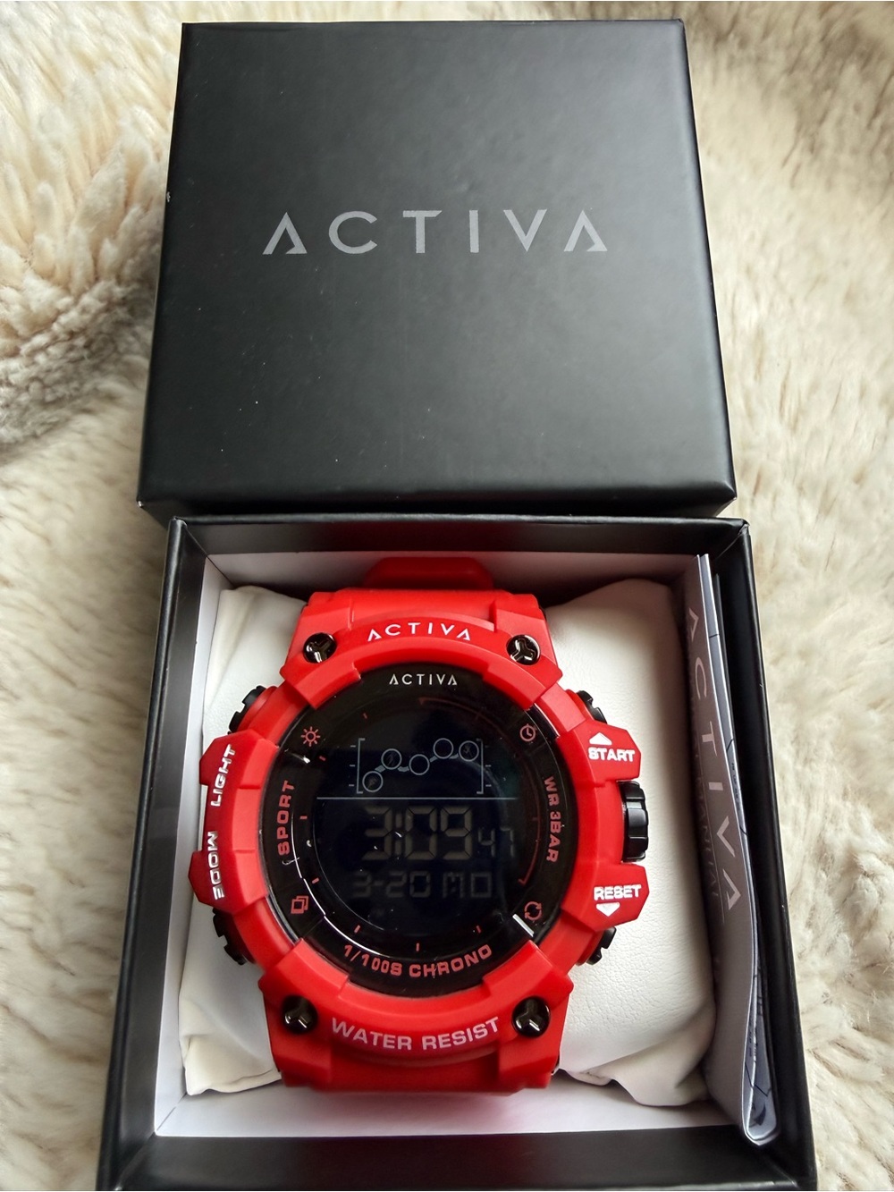 Activa NIB Essentials Red Watch 55mm Unisex